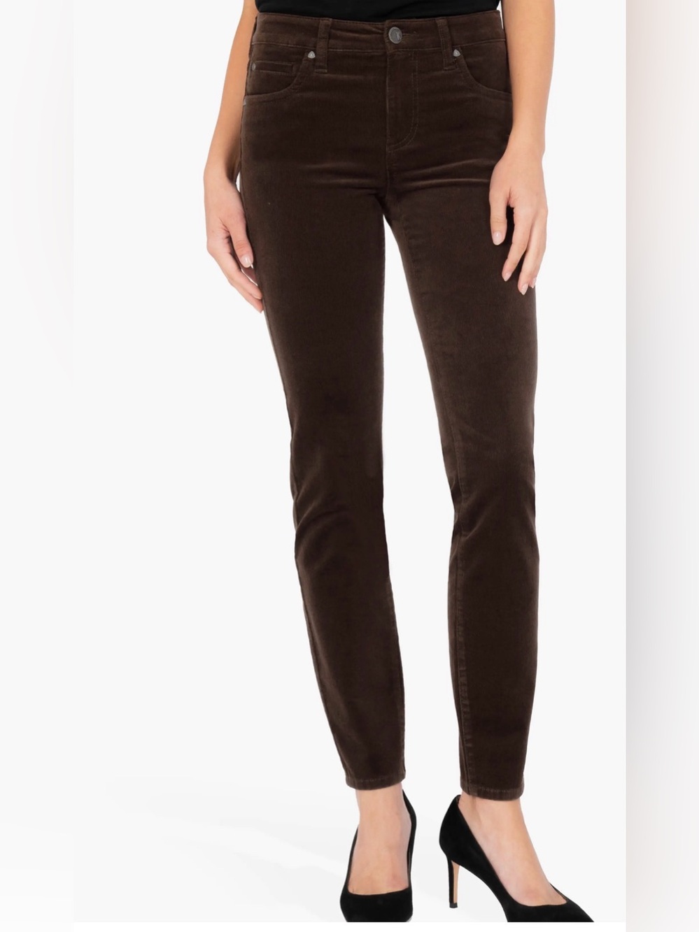 Kut from the Kloth Dark Brown Skinny Corduroy Pants